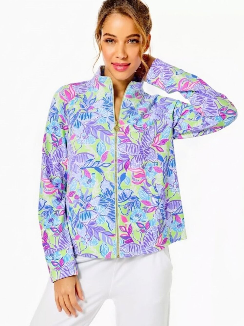 Lilly Pulitzer UPF 50+ Leona Zip-Up Jacket NWT